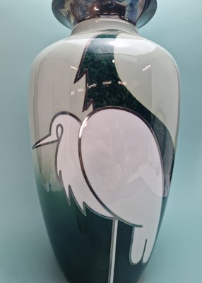 Lot 260 - A 1950's Hutschenreuther silver overlay vase...