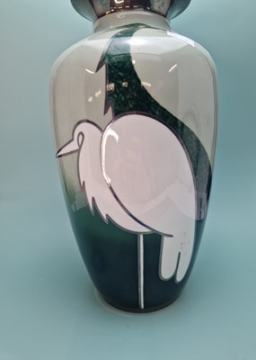 Lot 260 - A 1950's Hutschenreuther silver overlay vase...