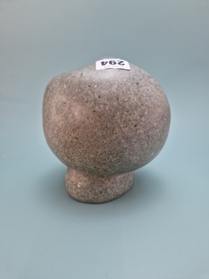 Lot 294 - A Shona green stone head carved by Fanizani...
