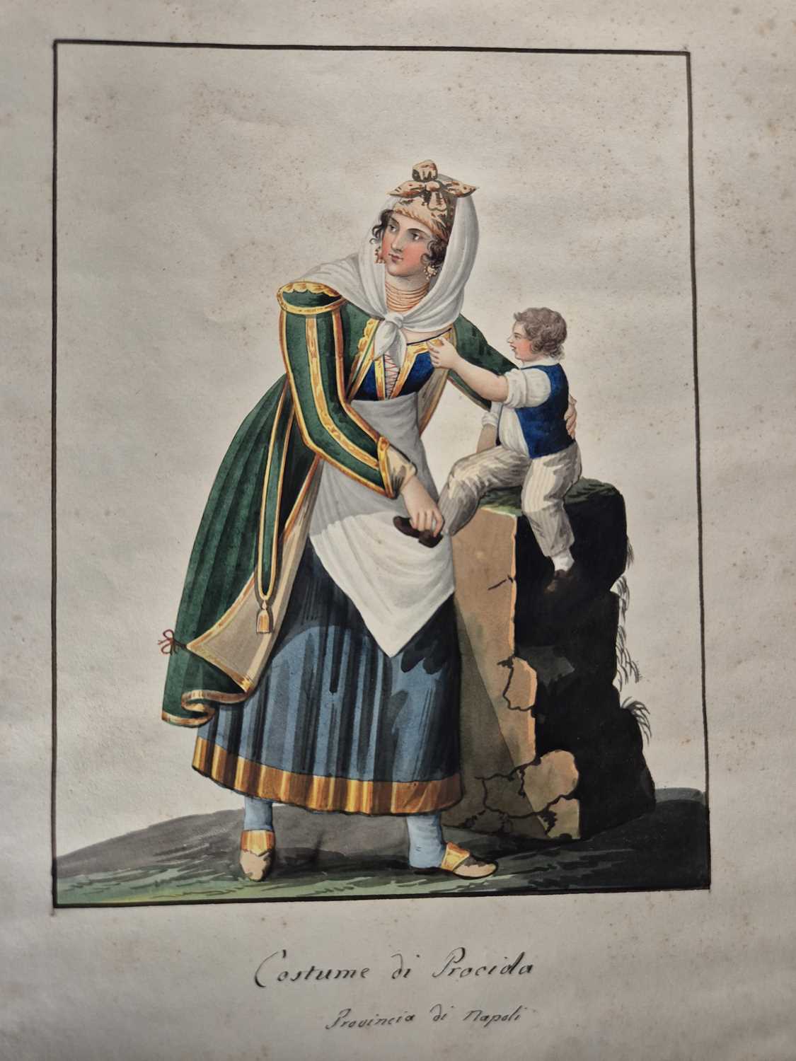 Lot 295 - Eight early 19th century Neapolitan costume...