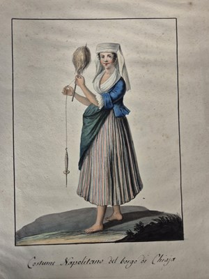 Lot 295 - Eight early 19th century Neapolitan costume...