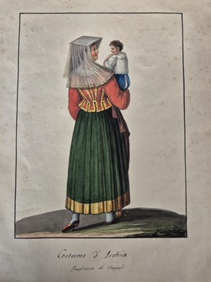 Lot 295 - Eight early 19th century Neapolitan costume...