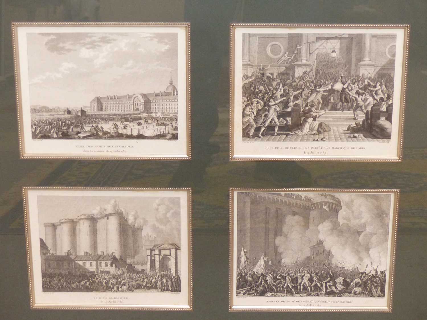 Lot 321 - Six frames of French 1789 revolutionary...