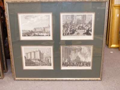 Lot 321 - Six frames of French 1789 revolutionary...