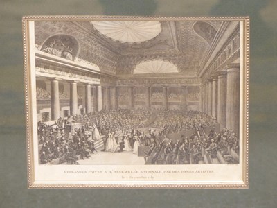 Lot 321 - Six frames of French 1789 revolutionary...