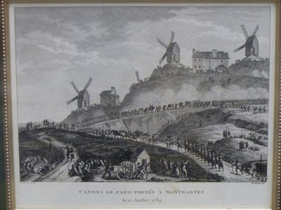 Lot 321 - Six frames of French 1789 revolutionary...