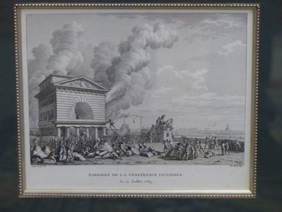 Lot 321 - Six frames of French 1789 revolutionary...