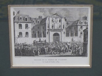 Lot 321 - Six frames of French 1789 revolutionary...