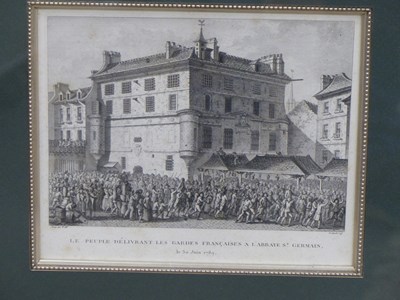 Lot 321 - Six frames of French 1789 revolutionary...