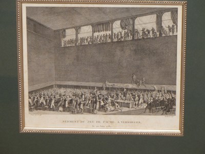 Lot 321 - Six frames of French 1789 revolutionary...