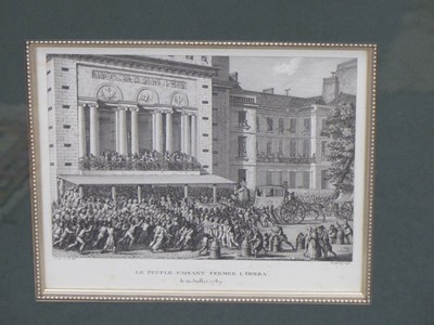 Lot 321 - Six frames of French 1789 revolutionary...