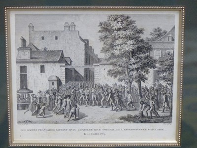 Lot 321 - Six frames of French 1789 revolutionary...