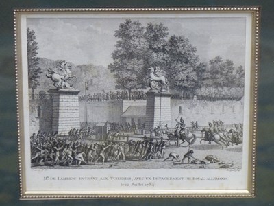 Lot 321 - Six frames of French 1789 revolutionary...