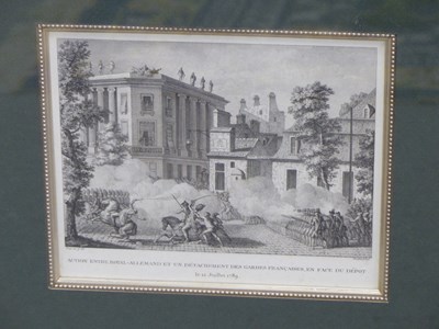 Lot 321 - Six frames of French 1789 revolutionary...