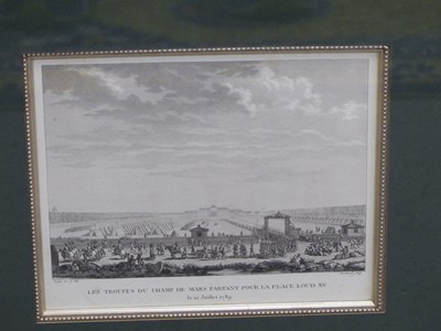 Lot 321 - Six frames of French 1789 revolutionary...