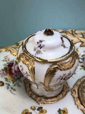 Lot 334 - Attributed to Coalport, a 19th century floral...