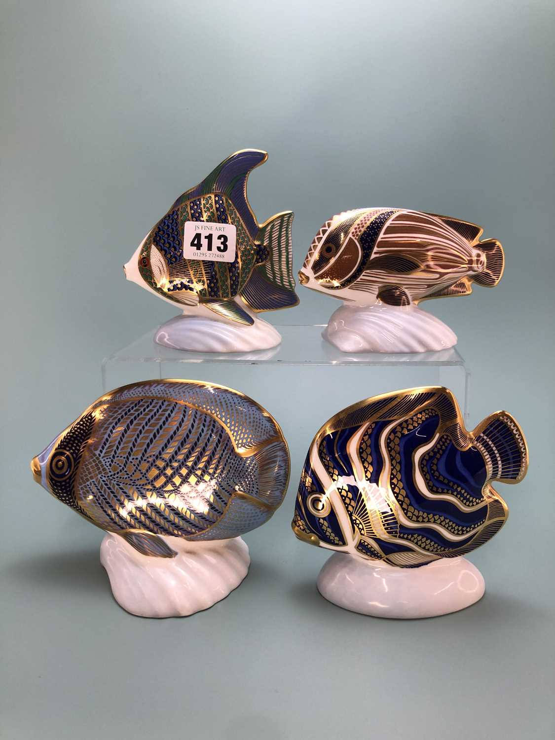 Lot 413 - A 1989 Royal Crown Derby 'Angel Fish', another...
