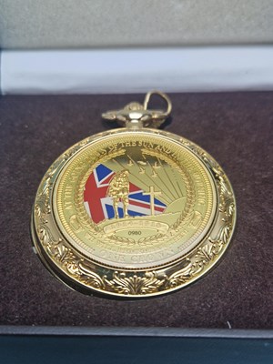 Lot 445 - Three Bradford Exchange cased commemorative...