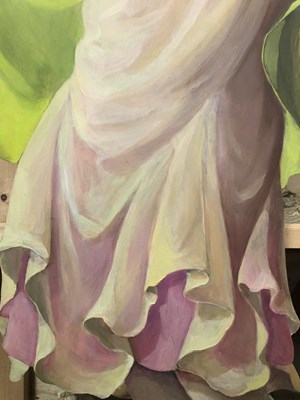 Lot 529 - A painted dummy board of a 1920's lady looking...