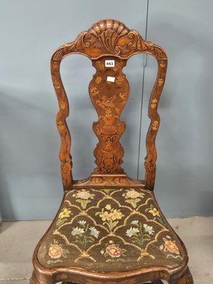 Lot 463 - An early 19th century European oak side chair...