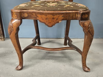 Lot 463 - An early 19th century European oak side chair...