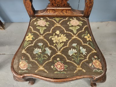 Lot 463 - An early 19th century European oak side chair...