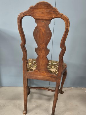 Lot 463 - An early 19th century European oak side chair...