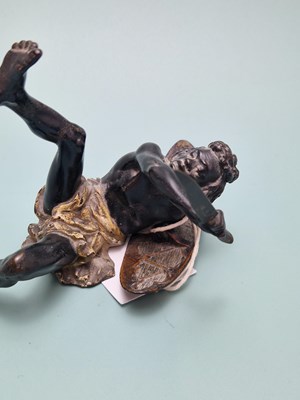 Lot 486 - A Bergman cold painted bronze figure of an...