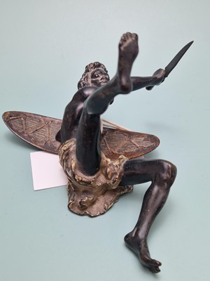 Lot 486 - A Bergman cold painted bronze figure of an...