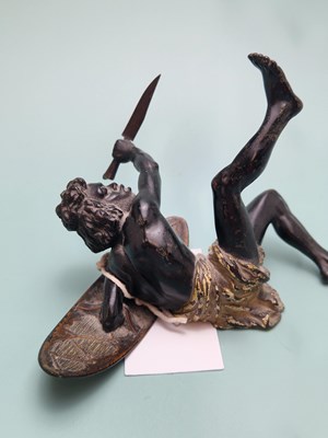 Lot 486 - A Bergman cold painted bronze figure of an...