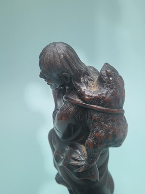 Lot 491 - A Chinese carved wood figure of Liu Hai...
