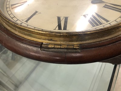 Lot 495 - A British Rail mahogany cased fusee wall clock,...