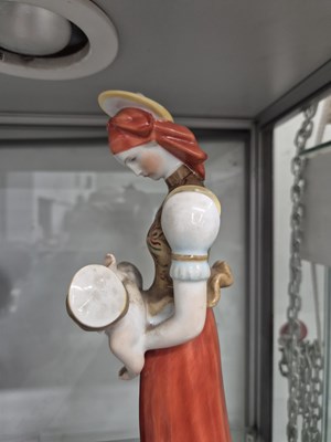 Lot 1649 - A Herend porcelain standing Madonna holding...
