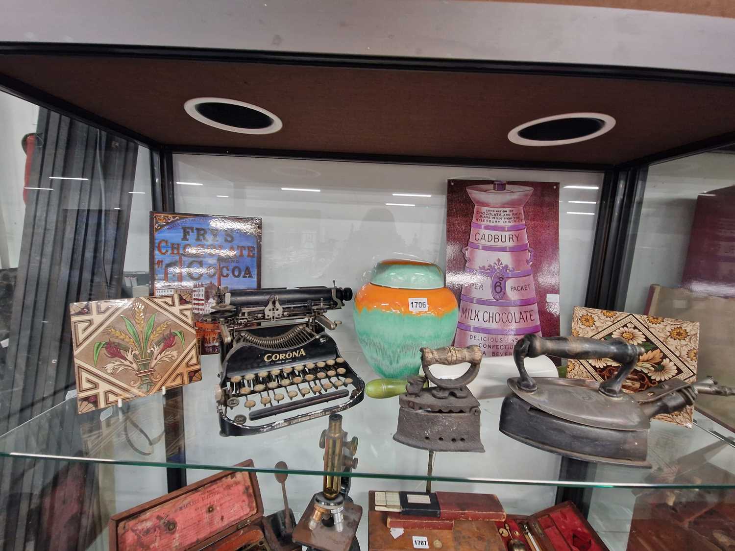 Lot 1706 - A Shelley covered jar, Fry's and Cadbury's...