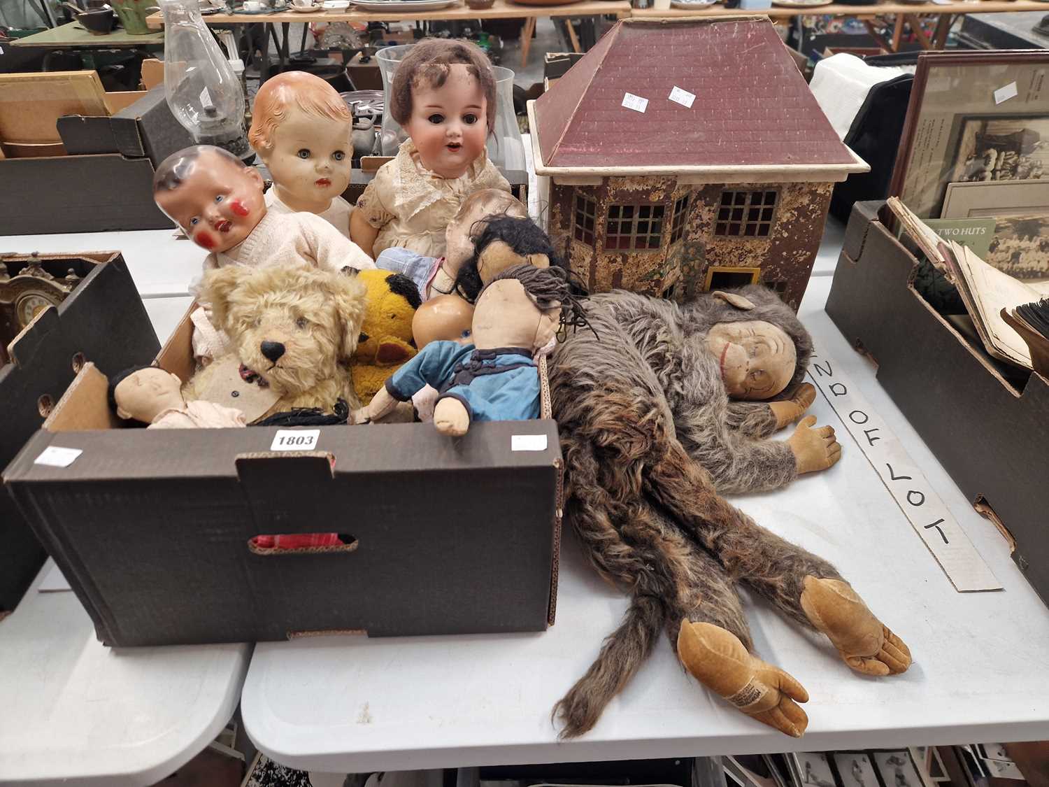 Lot 1803 - An Armand Marseille bisque headed doll, other...