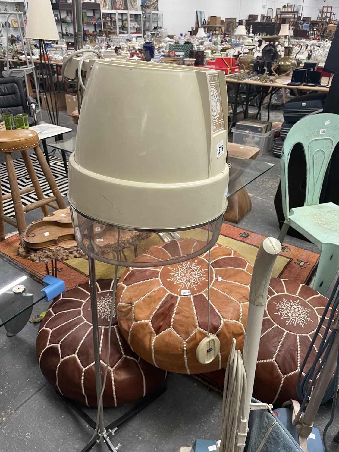 Lot 1835 - A retro Hoover vacuum cleaner, a Hoover floor...