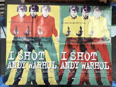 Lot 1845 - Film posters for 'I Shot Andy Warhol', 'Short...