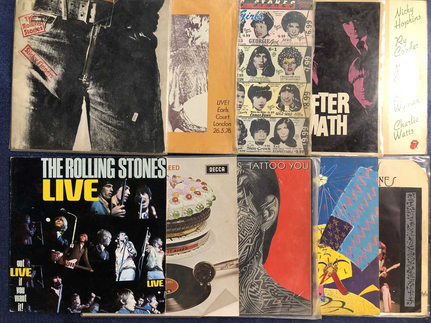 Lot 53 - The Rolling Stones – 10 LP Records & 1 Ticket:...