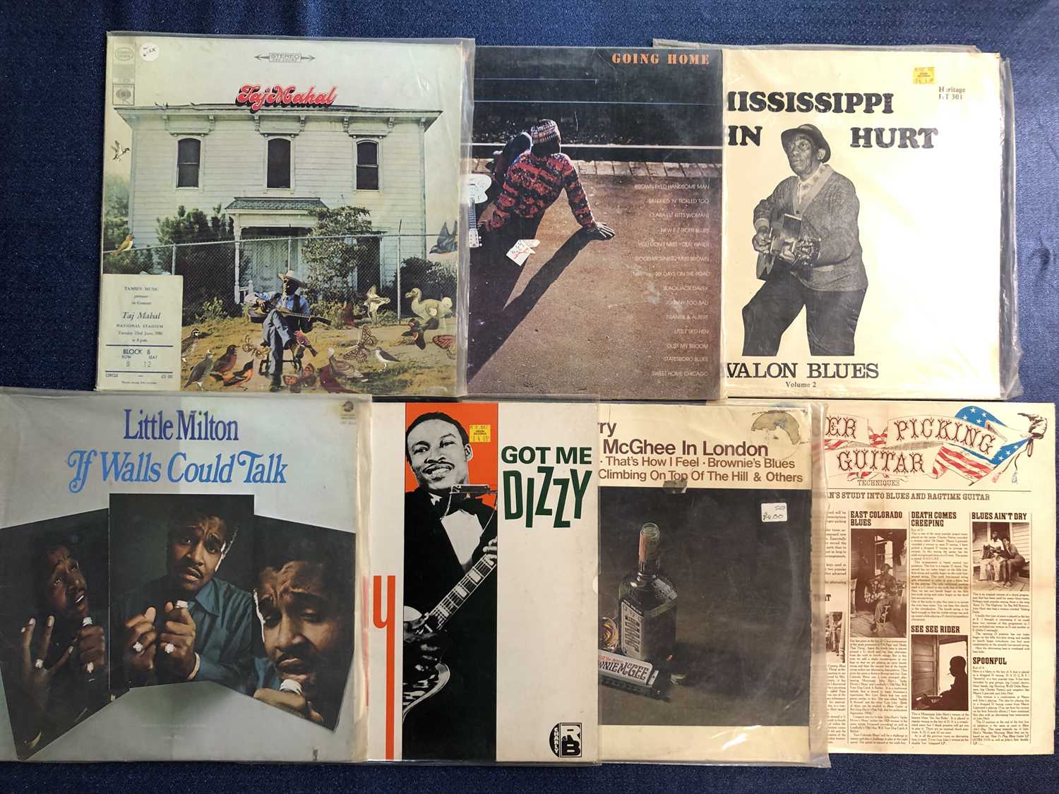 Lot 76 - Blues – 7 LP Records + Ticket: Taj Mahal US...