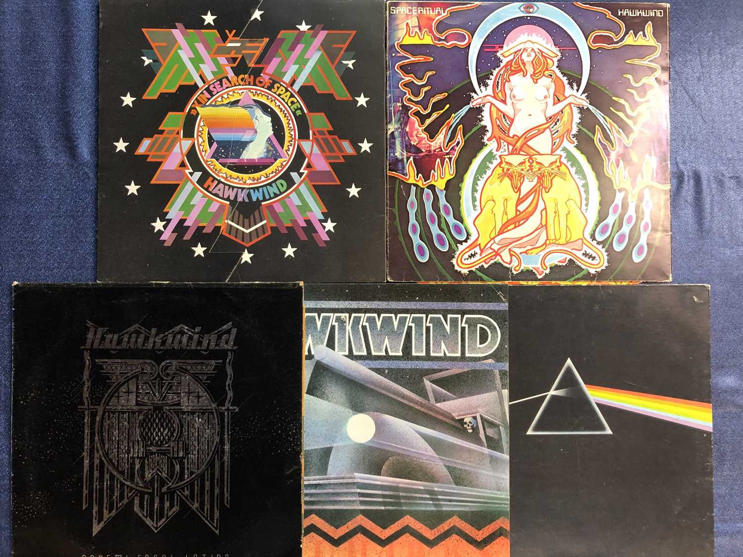 Lot 84 - Hawkwind/Pink Floyd – 5 LP Records: Hawkwind –...