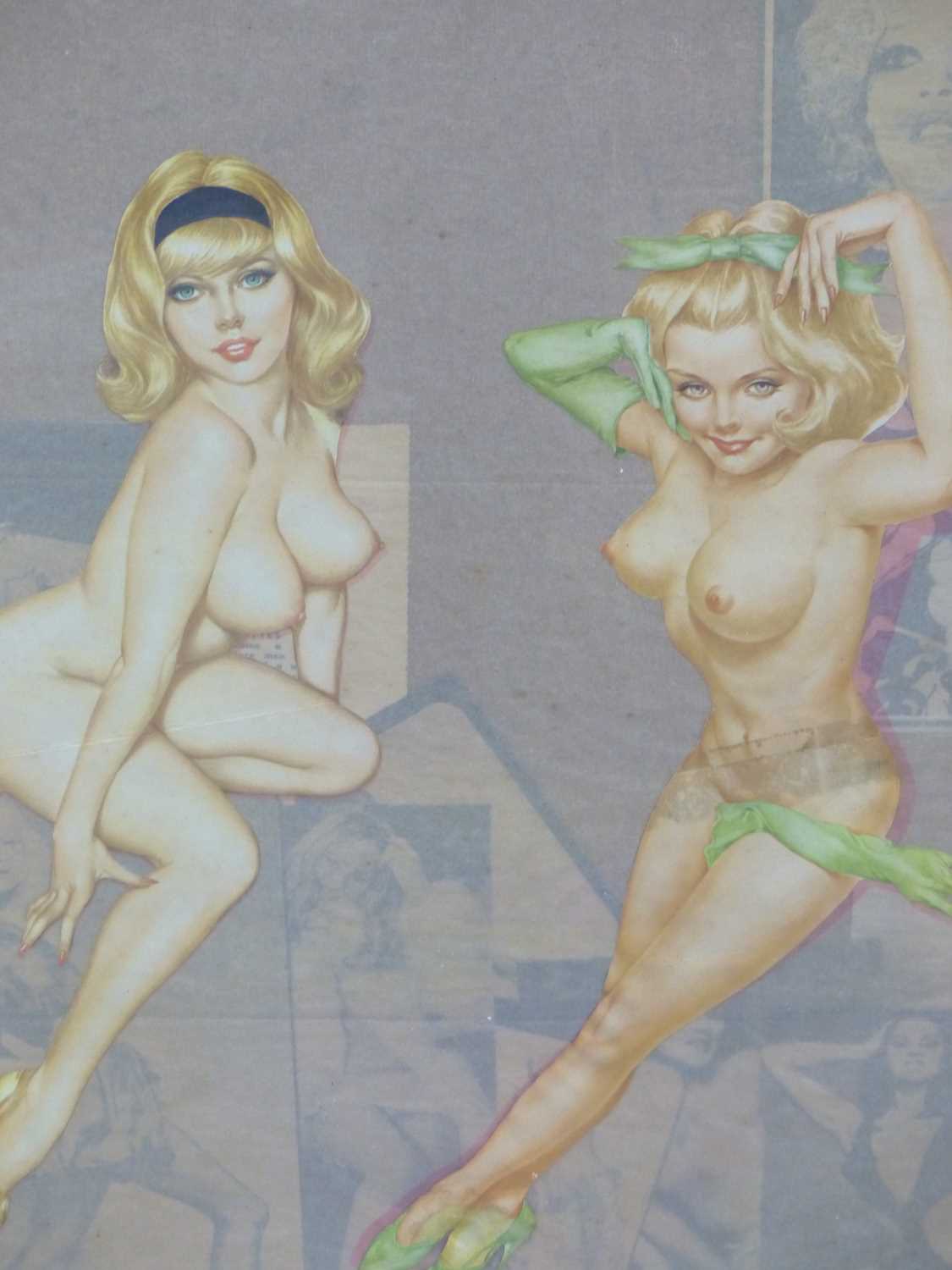 Lot 566 - Mid-20th century school. Pin-up girls. Collage....