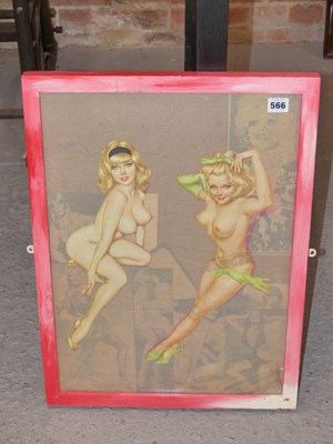 Lot 566 - Mid-20th century school. Pin-up girls. Collage....