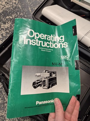 Lot 1960 - A cased Panasonic VHS movie camera, tripods, a...