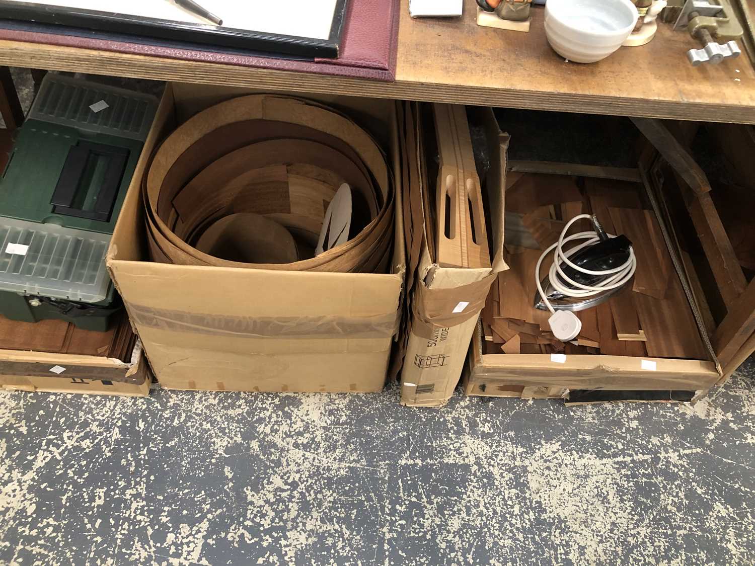 Lot 1970 - A collection of wood veneers together with...