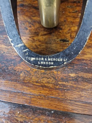 Lot 802 - A mahogany cased brass barreled microscope...