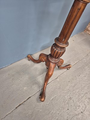 Lot 881 - A Victorian walnut shaving mirror adjustable...