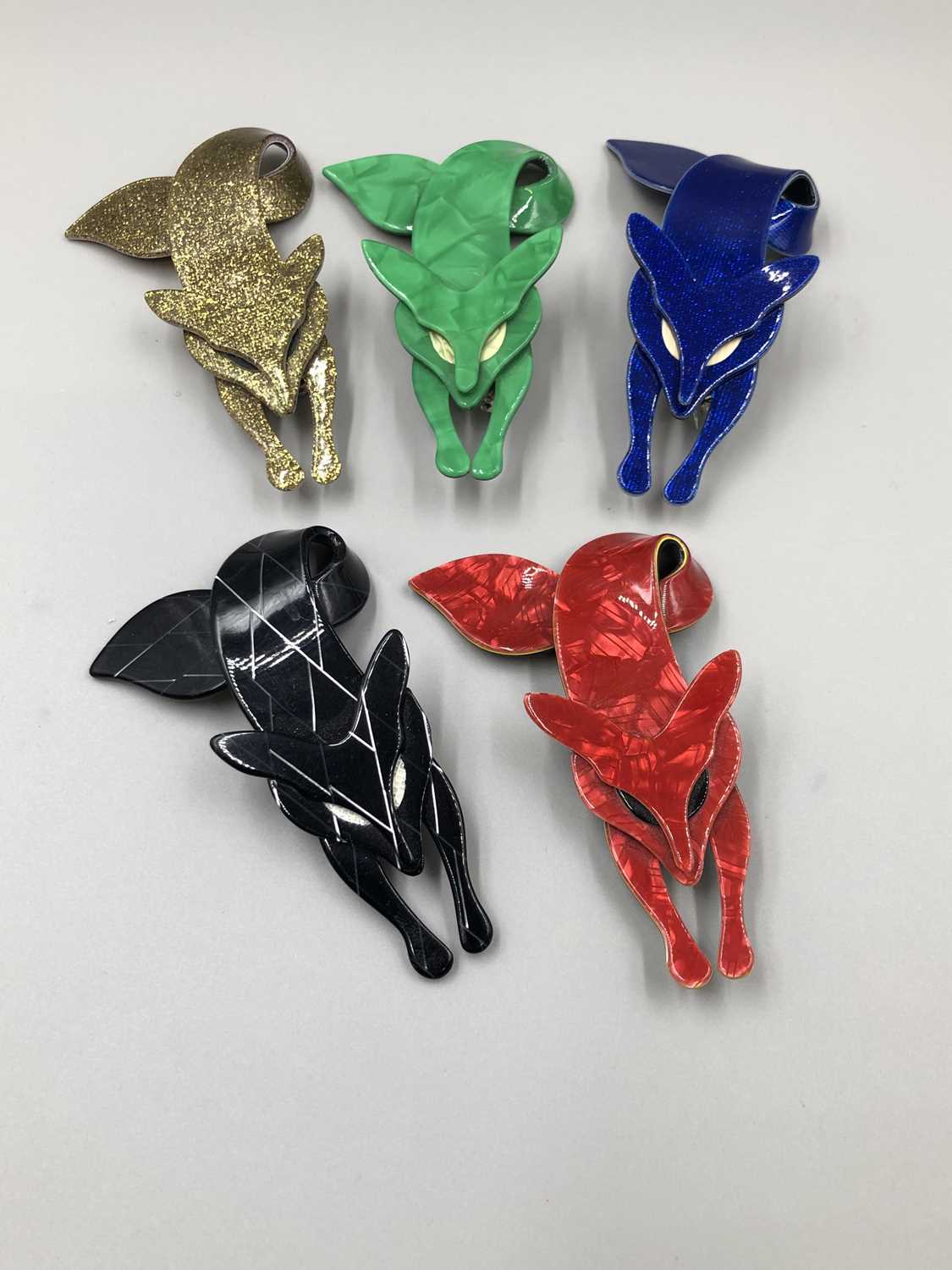 Lot 11 - Lea Stein. Five various signed Lea Stein fox...