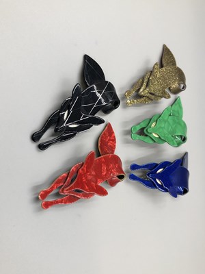 Lot 11 - Lea Stein. Five various signed Lea Stein fox...