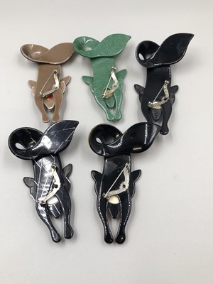 Lot 11 - Lea Stein. Five various signed Lea Stein fox...