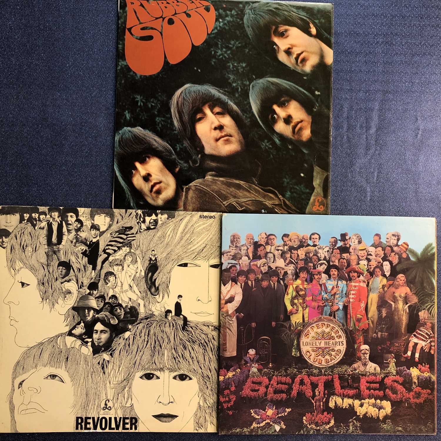 Lot 120 - The Beatles - 3 x Stereo Pressing LP Records:...